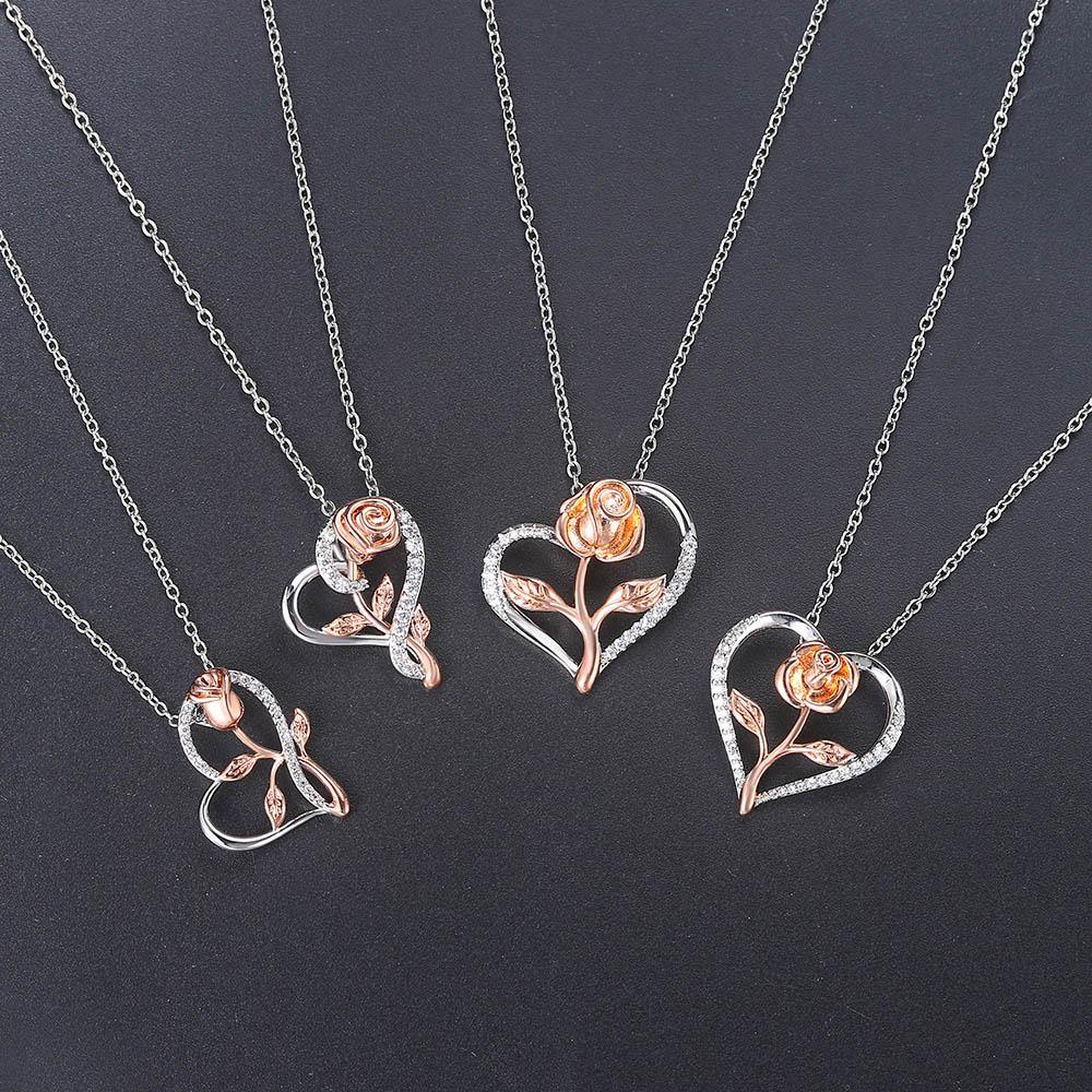 Latest Flower Heart Fashion Necklace Gift For Women With Box - Buy Confidently with Smart Sales Australia