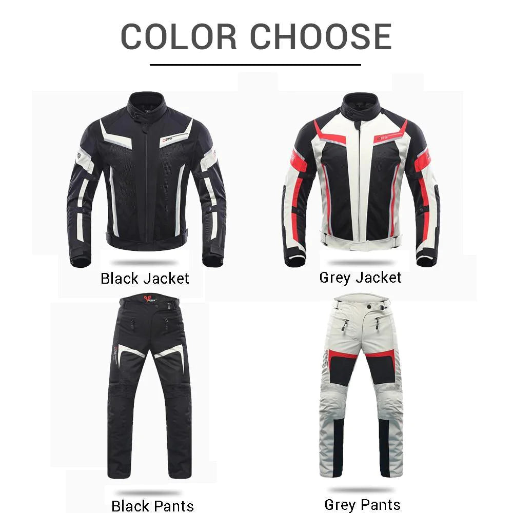 Light Breathable Anti-Static Mesh Design Motorcycle Jacket with Pants - Buy Confidently with Smart Sales Australia