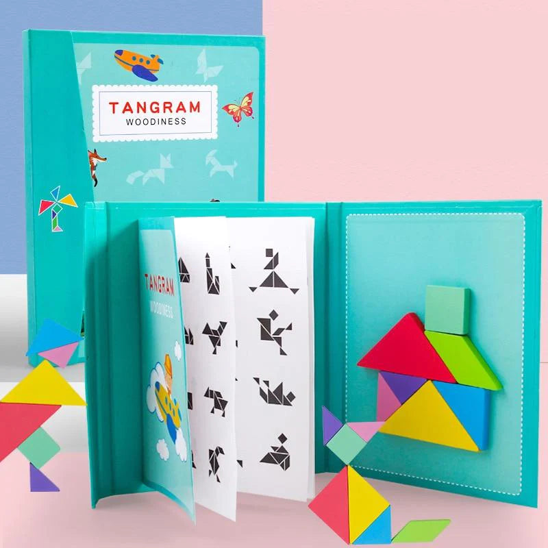 Magnetic 3D Wooden Jigsaw Tangram Puzzle Game for Kids - Buy Confidently with Smart Sales Australia