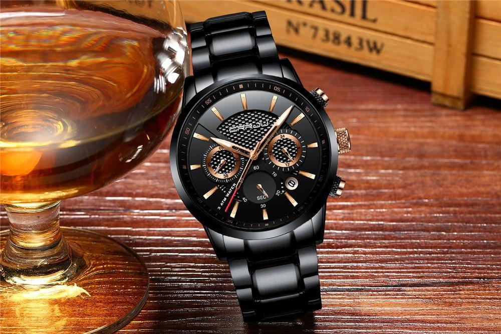 Men’s Waterproof Luxury Steel Watch with Calendar - Buy Confidently with Smart Sales Australia