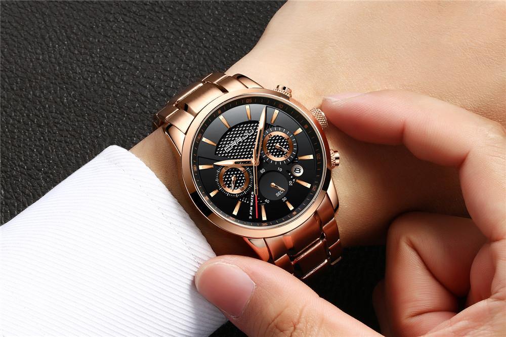 Men’s Waterproof Luxury Steel Watch with Calendar - Buy Confidently with Smart Sales Australia