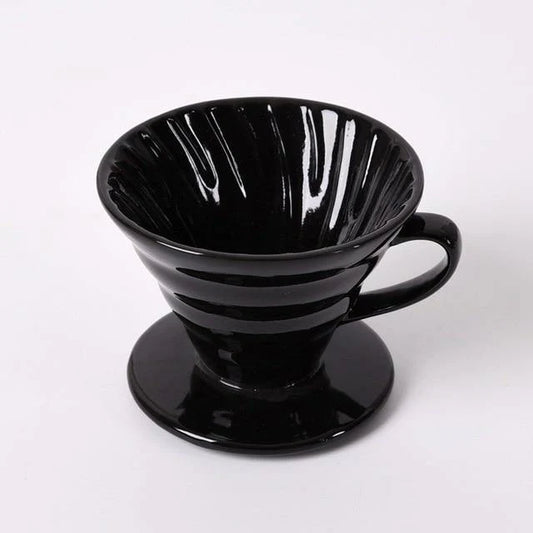 MICCK Ceramic Reusable Coffee Drip Filter Cup Heat Resistant V60 Style Coffee Dripper 2/4Cups Separate Stand For Coffee Pot - Buy Confidently with Smart Sales Australia