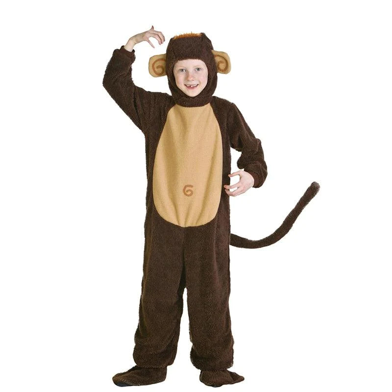 Monkey Jumpsuit Costume 3 Piece Set For Family Adult And Child Animal Halloween - Buy Confidently with Smart Sales Australia