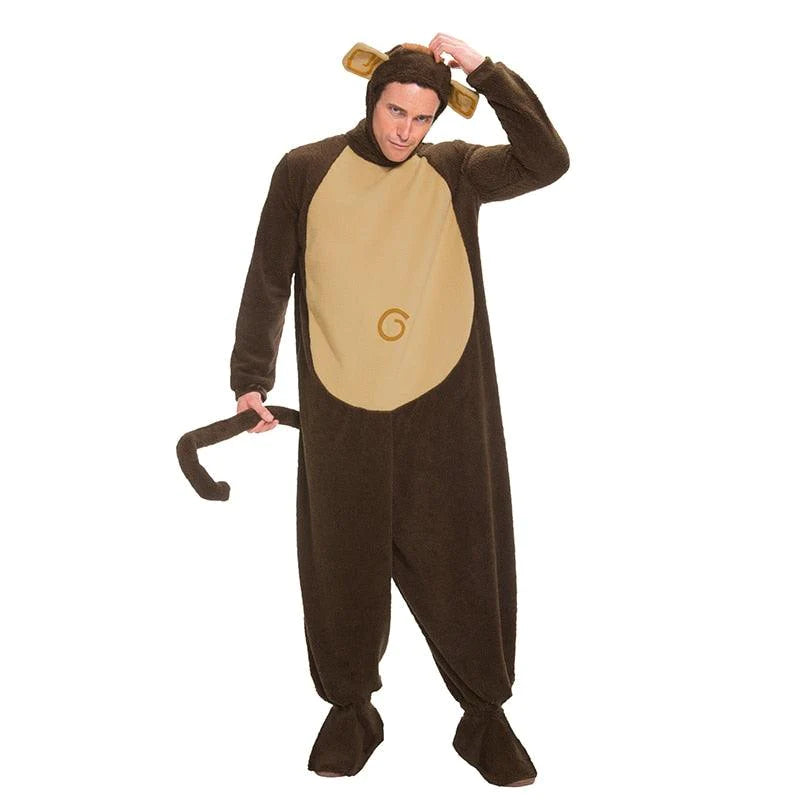 Monkey Jumpsuit Costume 3 Piece Set For Family Adult And Child Animal Halloween - Buy Confidently with Smart Sales Australia