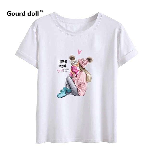 Mother And Daughter Matching Shirt Printed Super Mom and Daughter - Buy Confidently with Smart Sales Australia