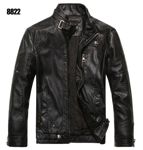 Motorcycle Casual Rivet Leather Jacket For Men - Buy Confidently with Smart Sales Australia