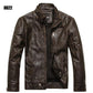 Motorcycle Casual Rivet Leather Jacket For Men - Buy Confidently with Smart Sales Australia