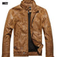 Motorcycle Casual Rivet Leather Jacket For Men - Buy Confidently with Smart Sales Australia
