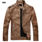 Motorcycle Casual Rivet Leather Jacket For Men - Buy Confidently with Smart Sales Australia
