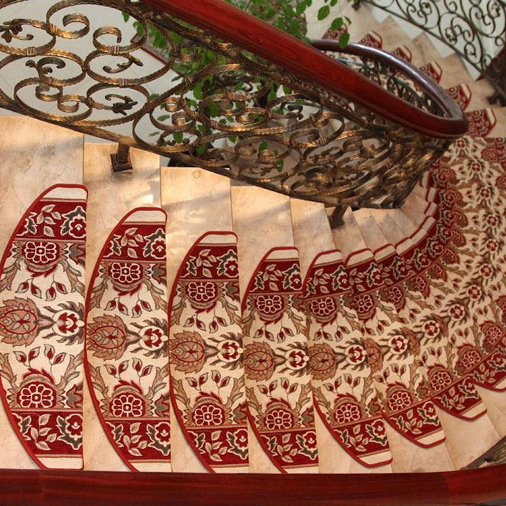 Non-slip Stairs Carpet Self-adhesive European Pastoral Floral Rug - Buy Confidently with Smart Sales Australia