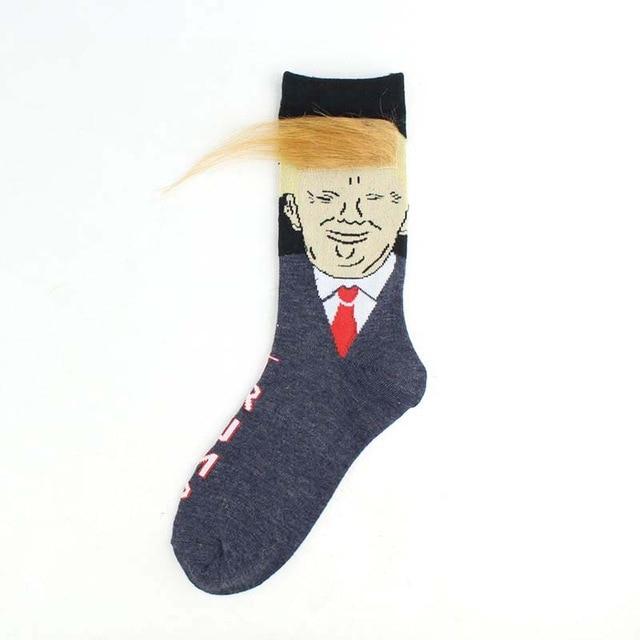 Novelty 3D POTUS Donald Trump 2020 Socks | Unisex Adult Casual Crew Socks with Fake Hair Crew - Buy Confidently with Smart Sales Australia