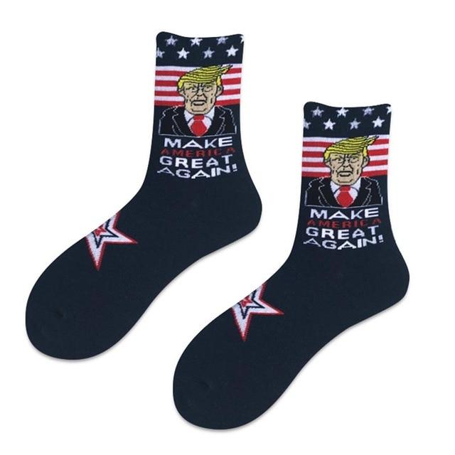 Novelty 3D POTUS Donald Trump 2020 Socks | Unisex Adult Casual Crew Socks with Fake Hair Crew - Buy Confidently with Smart Sales Australia