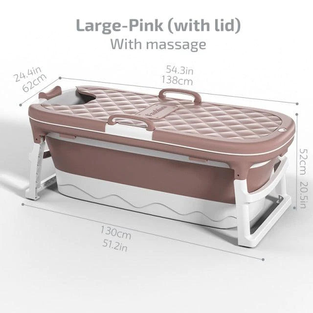 Portable Folding Bathtub with Lid for Home Use - Buy Confidently with Smart Sales Australia