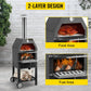 Portable Outdoor Wood Charcoal Fired Pizza Oven Accessories Built In Thermometer - Buy Confidently with Smart Sales Australia