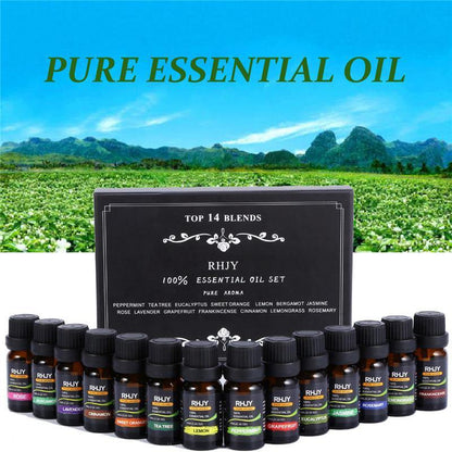 RHJY 14 Pack of Aromatherapy Essential Oils for Diffusers and Humidifiers, 10ml each - Buy Confidently with Smart Sales Australia