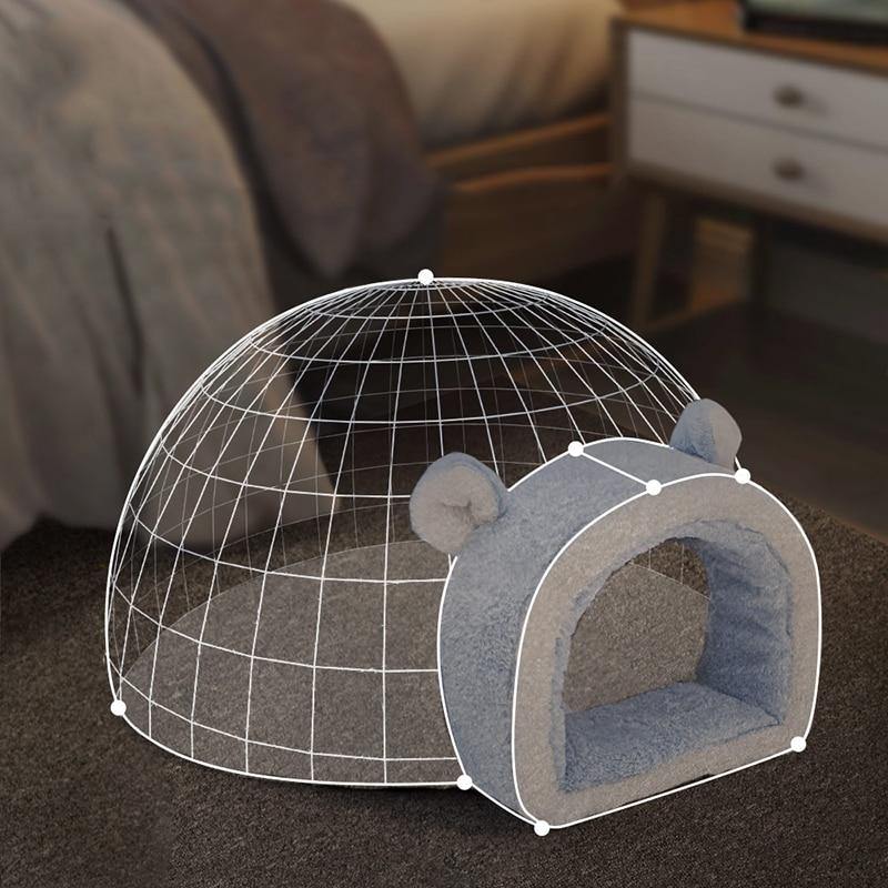 Round Cushion Calming Warm Bed for Pet Cats - Buy Confidently with Smart Sales Australia