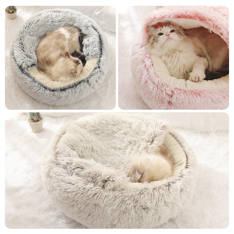 Round Plush Cottony Bed for Small Cats and Dogs - Buy Confidently with Smart Sales Australia