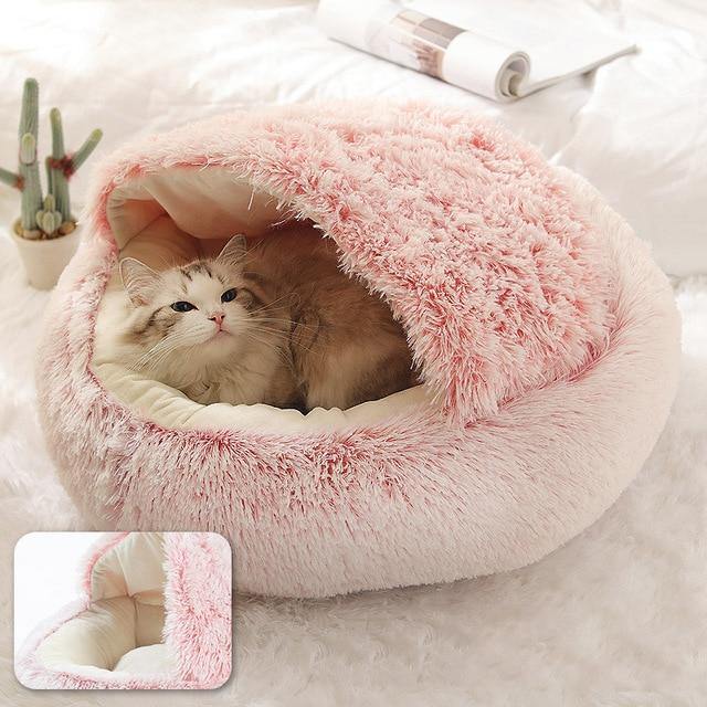 Round Plush Cottony Bed for Small Cats and Dogs - Buy Confidently with Smart Sales Australia