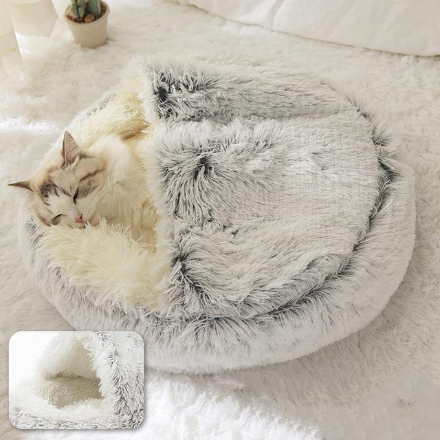 Round Plush Cottony Bed for Small Cats and Dogs - Buy Confidently with Smart Sales Australia