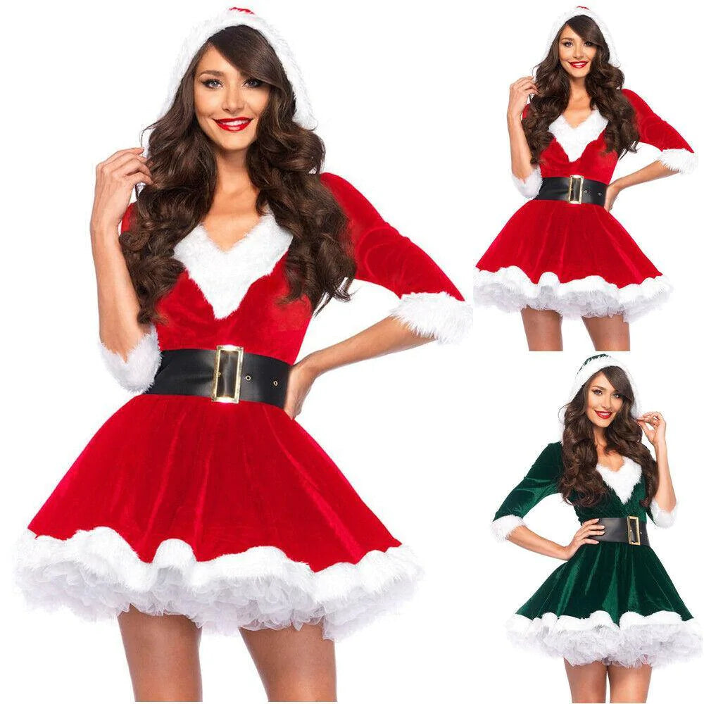 Sexy Womens Miss Ms Mrs Claus Christmas Dress Costume Suit Party Cosplay Outfit 2 Styles 4 Size - Buy Confidently with Smart Sales Australia