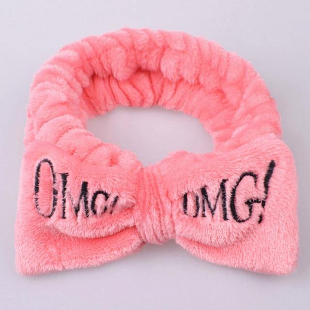 Soft Coral Fleece OMG Bow Headband Turban For Girls - Buy Confidently with Smart Sales Australia
