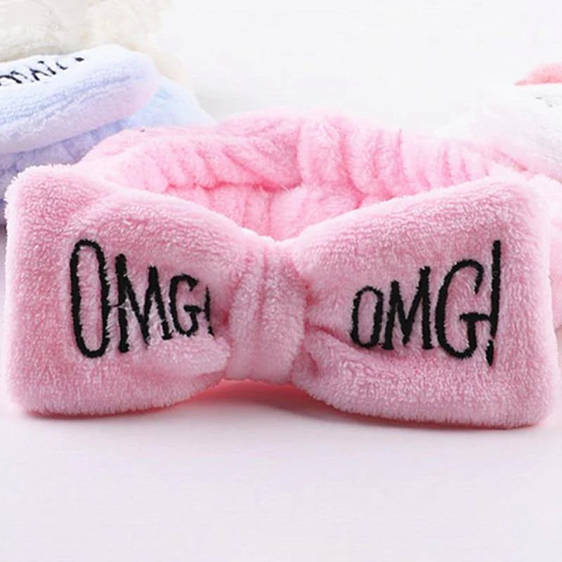 Soft Coral Fleece OMG Bow Headband Turban For Girls - Buy Confidently with Smart Sales Australia