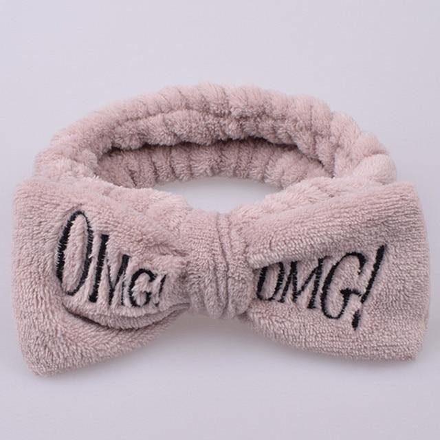 Soft Coral Fleece OMG Bow Headband Turban For Girls - Buy Confidently with Smart Sales Australia