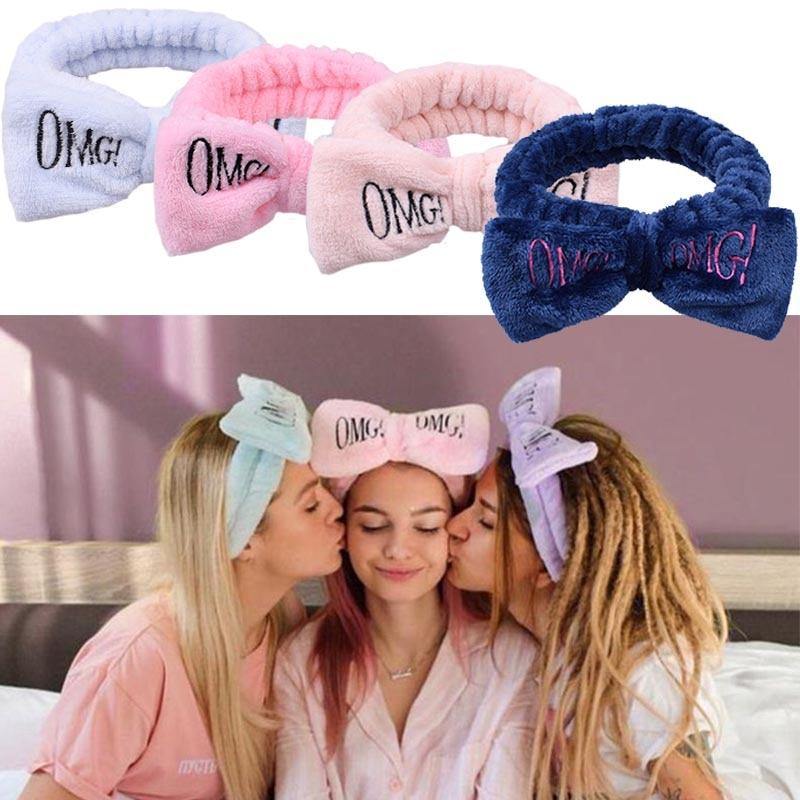 Soft Coral Fleece OMG Bow Headband Turban For Girls - Buy Confidently with Smart Sales Australia