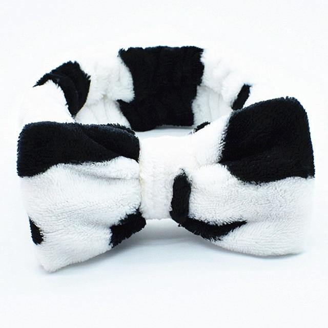 Soft Coral Fleece OMG Bow Headband Turban For Girls - Smart Sales Australia