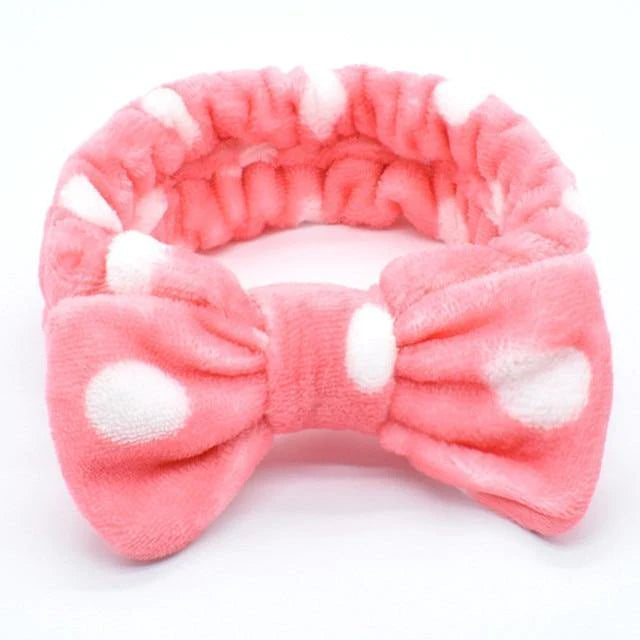 Soft Coral Fleece OMG Bow Headband Turban For Girls - Smart Sales Australia