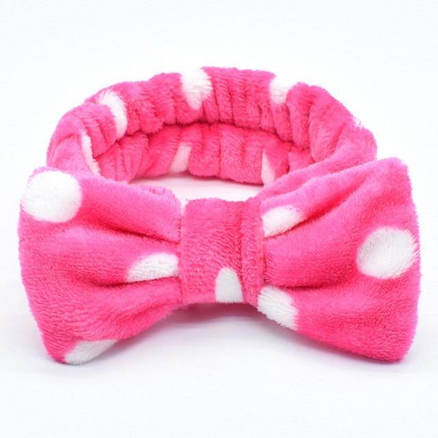 Soft Coral Fleece OMG Bow Headband Turban For Girls - Smart Sales Australia