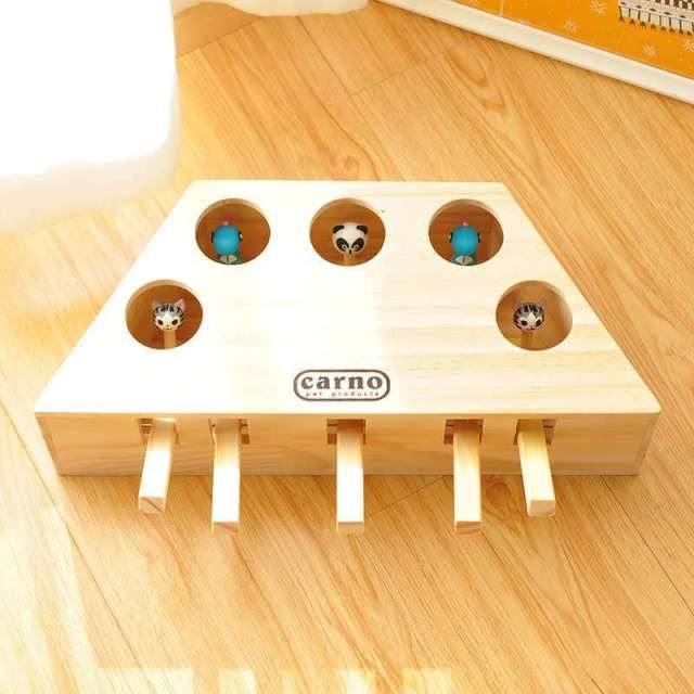 Solid Wood Interactive Pet Maze with ⅗ Hidden Hole and Mouse - Buy Confidently with Smart Sales Australia