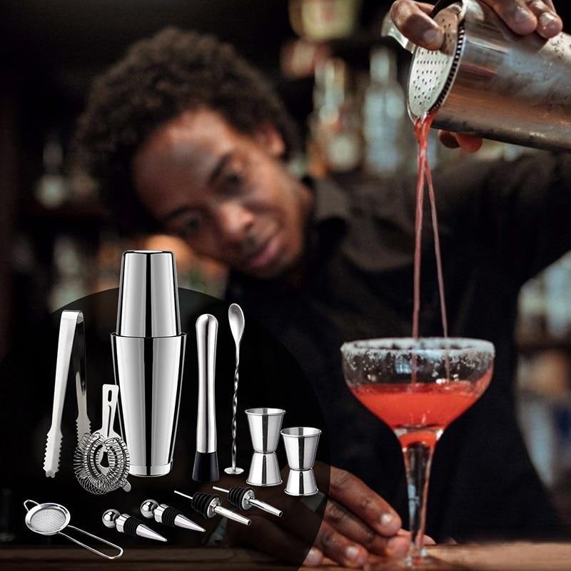 Stainless Steel Cocktail Shaker Kit Drink Mixer Set For Professional Or Home Bar - Buy Confidently with Smart Sales Australia