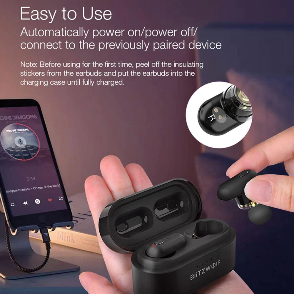 Wireless Blitzwolf BW-FYE7 Bluetooth 5.0 Dual Dynamic Driver In-ear Earphone Portable Charger Box  3D Stereo Bass Call Earbud - Buy Confidently with Smart Sales Australia