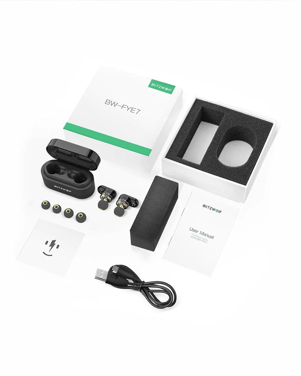 Wireless Blitzwolf BW-FYE7 Bluetooth 5.0 Dual Dynamic Driver In-ear Earphone Portable Charger Box  3D Stereo Bass Call Earbud - Buy Confidently with Smart Sales Australia