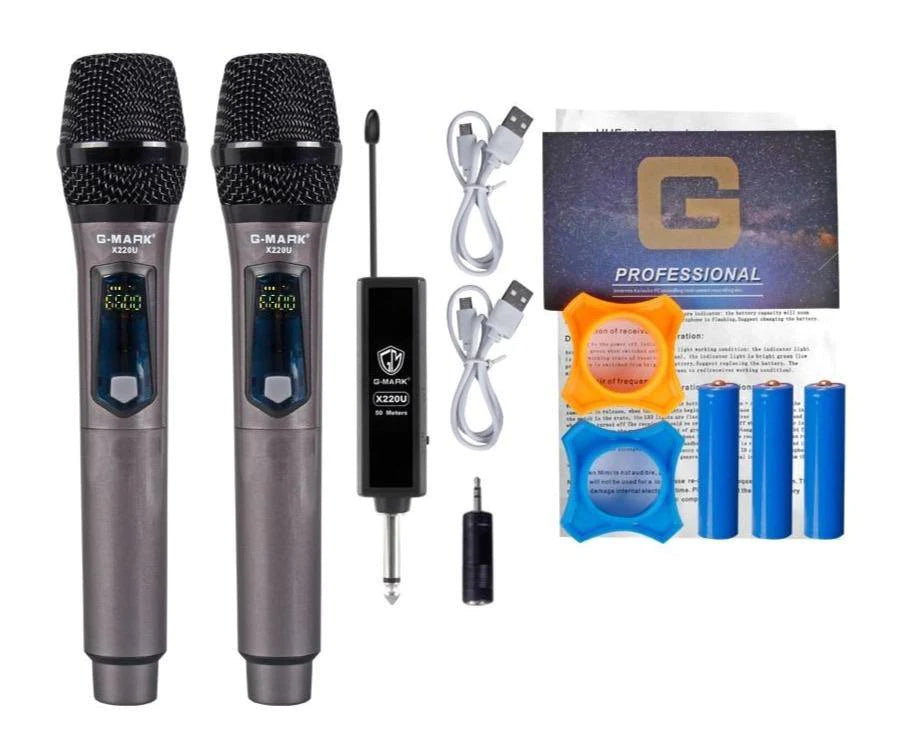 Wireless Long-Range Handheld Rechargeable Microphone - 2 Microphones - Buy Confidently with Smart Sales Australia