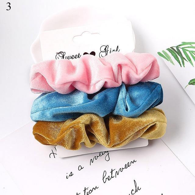 New Womens Hair Scrunchies | Boho Velvet and Satin Hair Accessories - Buy Confidently with Smart Sales Australia